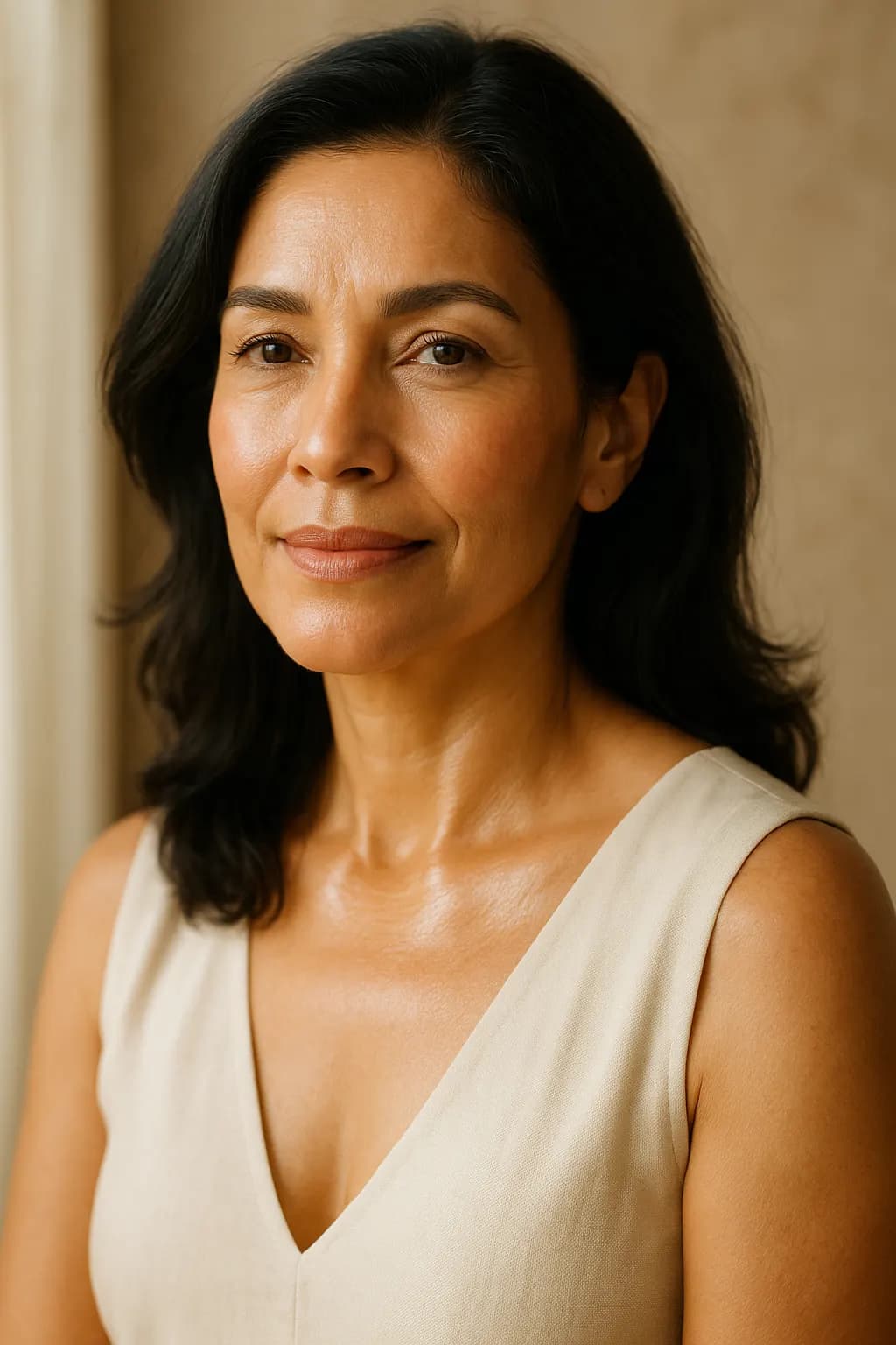 A radiant middle-aged woman — Maddox anti-aging and skin support