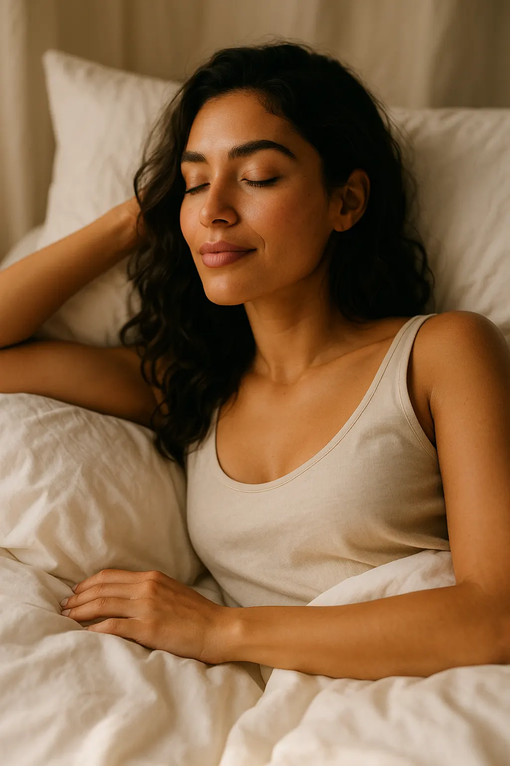 A woman resting peacefully — Maddox sleep and stress support